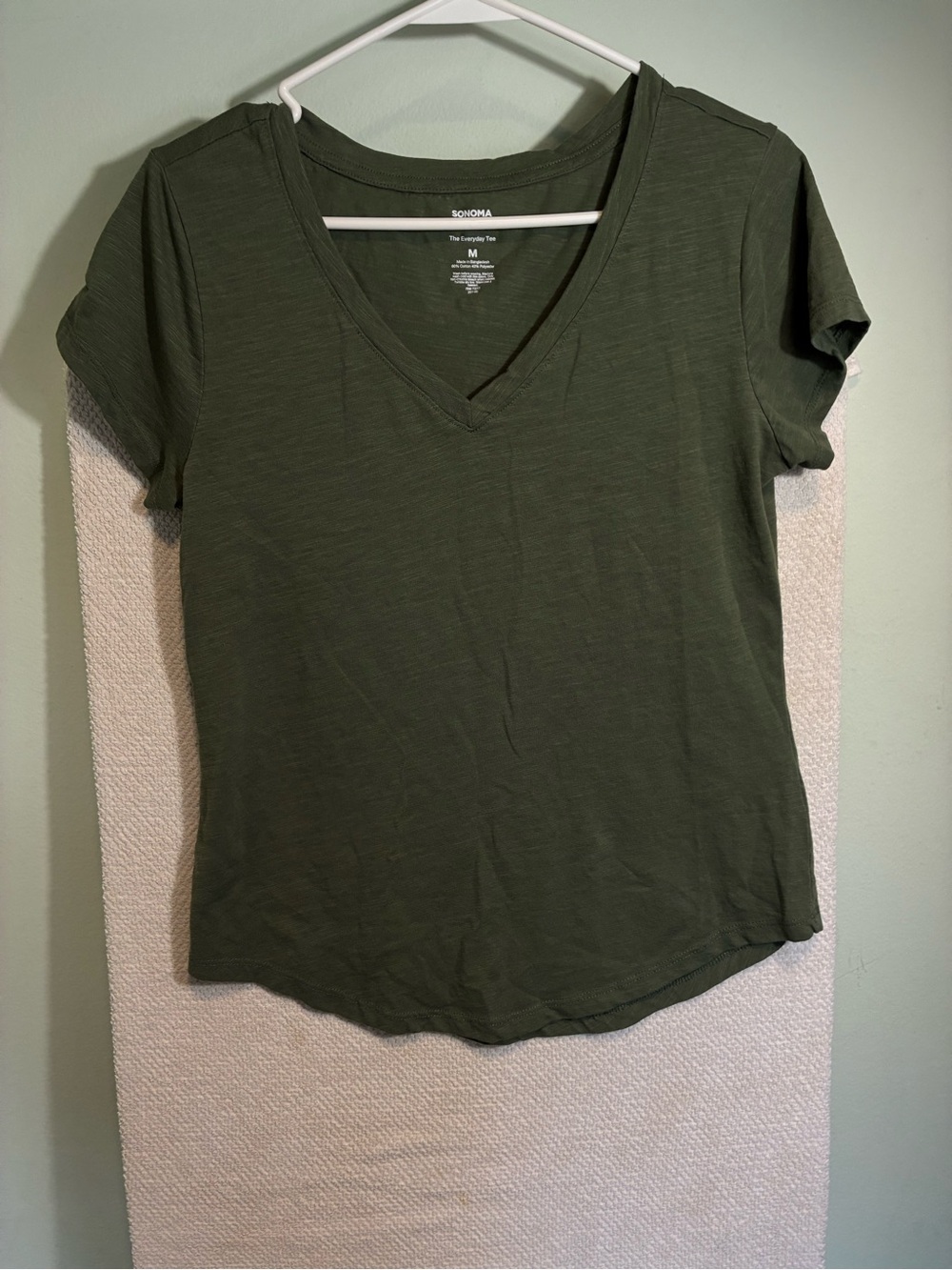 Sonoma Olive V-Neck Short Sleeve Tee